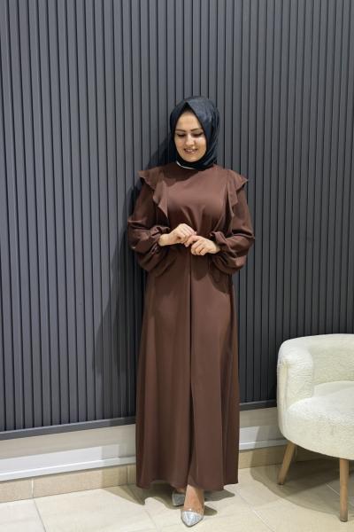 Dubai elbise Kahverengi